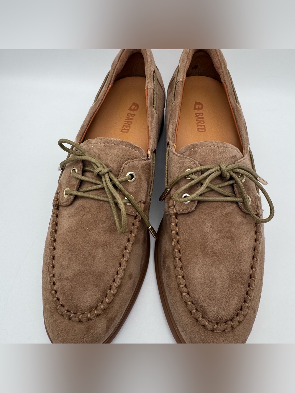 Bared Footwear Tringa Coffee Tan Suede Flat Boat Loafers Women's EU 38 US 7.5-8 - Picture 4 of 15